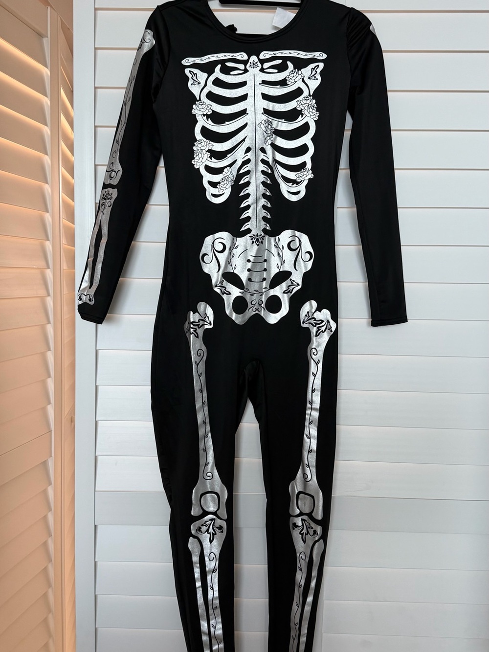 Women Black Skeleton One-Piece Costume